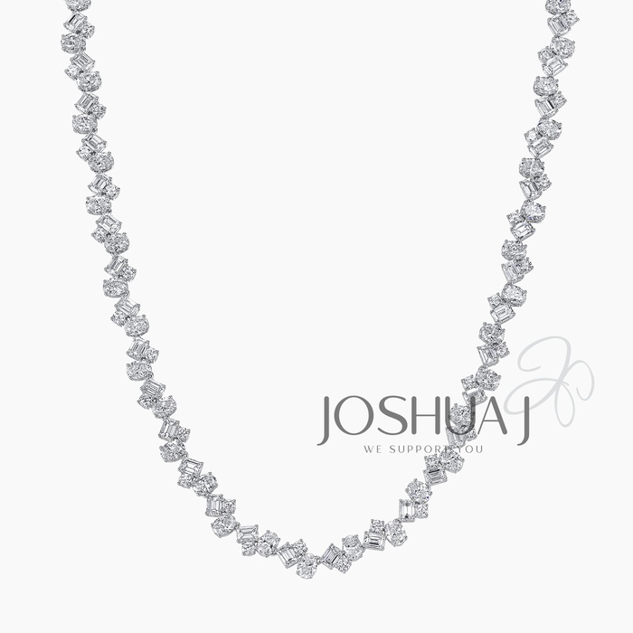Emerald-Cut Diamond Necklace