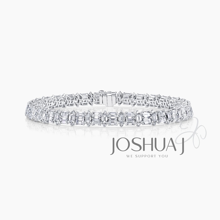 Emerald-Cut Diamond Bracelet
