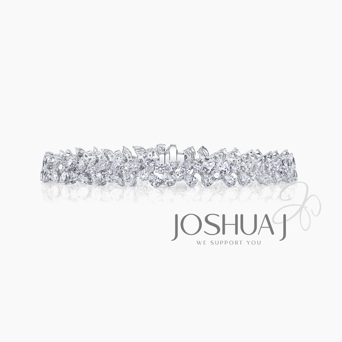 Pear Diamond Cluster Bracelet