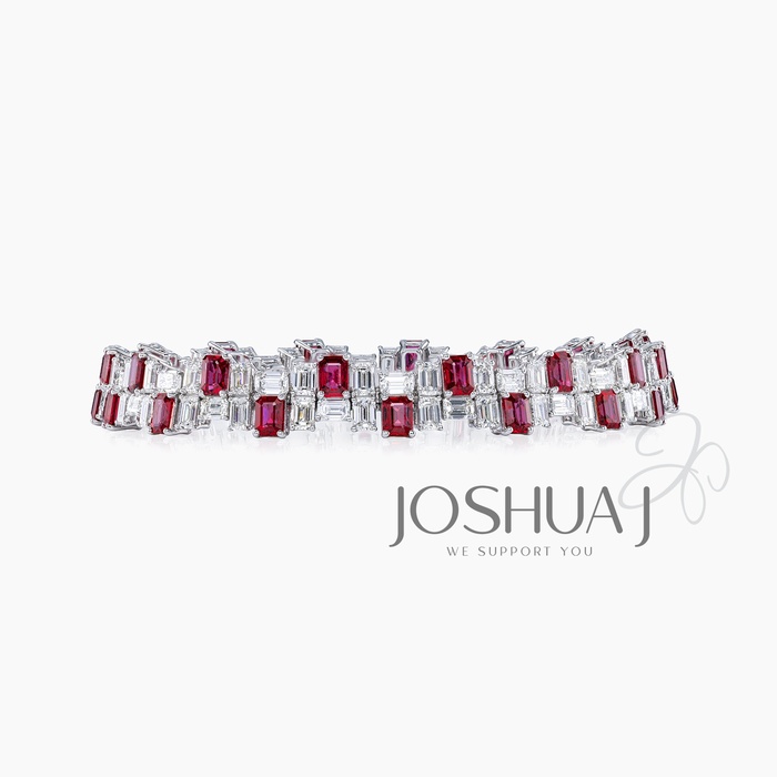 Emerald-Cut Ruby Bracelet