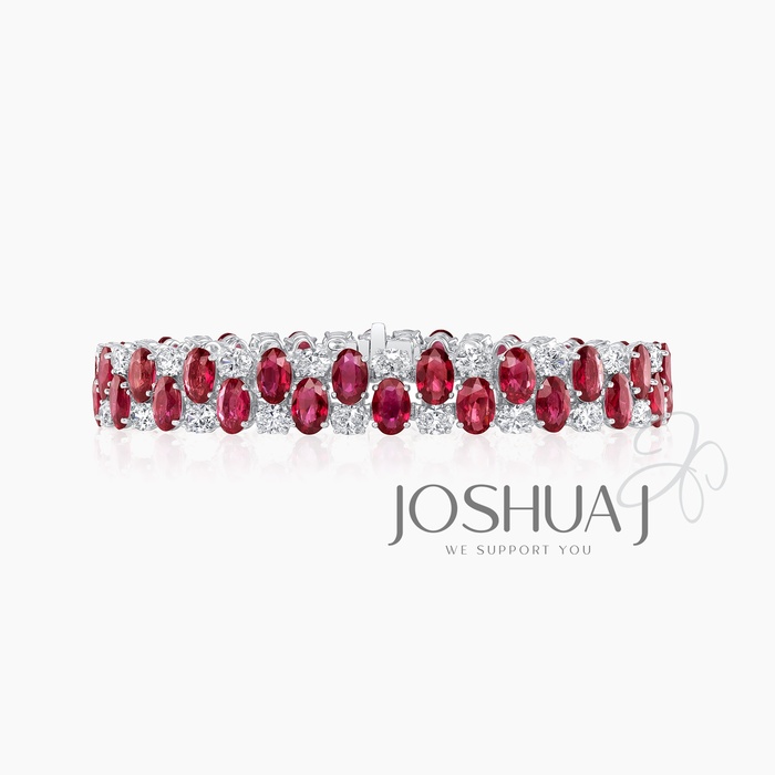 Oval Ruby Bracelet