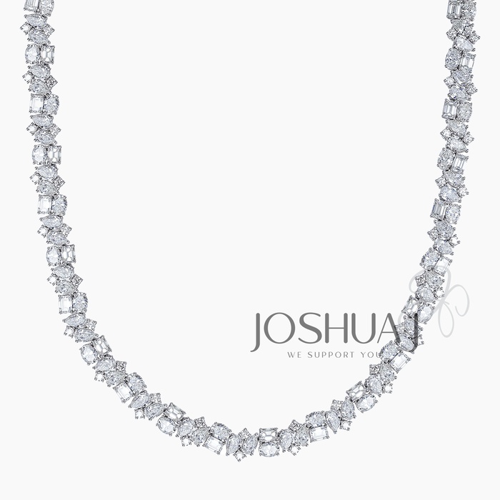 Emerald-Cut Diamond Necklace