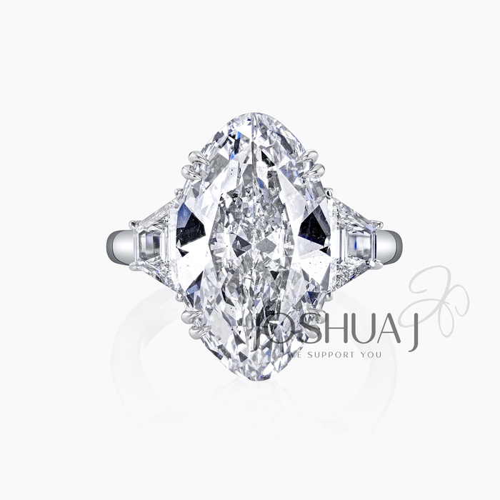Oval Diamond Three-Stone Ring
