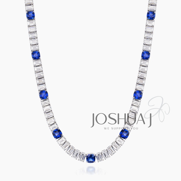 Emerald-Cut Diamond Riviera Necklace