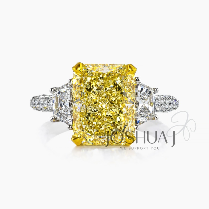 Fancy Yellow Radiant Diamond Ring