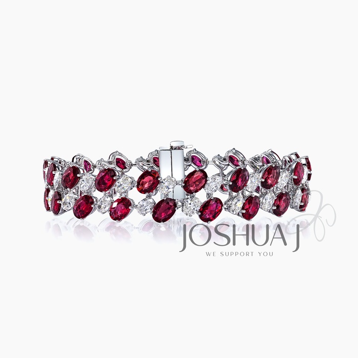 Oval Ruby Bracelet