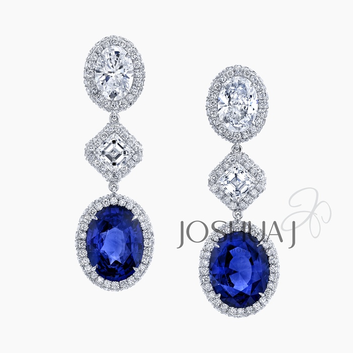 Oval Sapphire Earrings