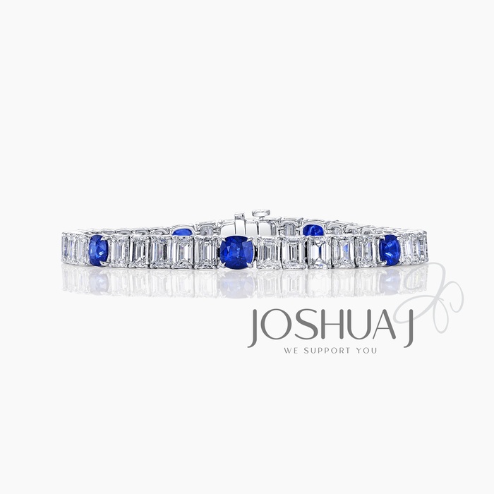Emerald-Cut Diamond Tennis Bracelet