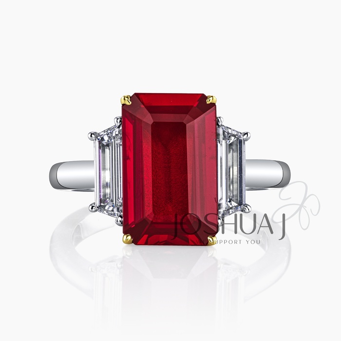 Emerald-Cut Ruby Ring