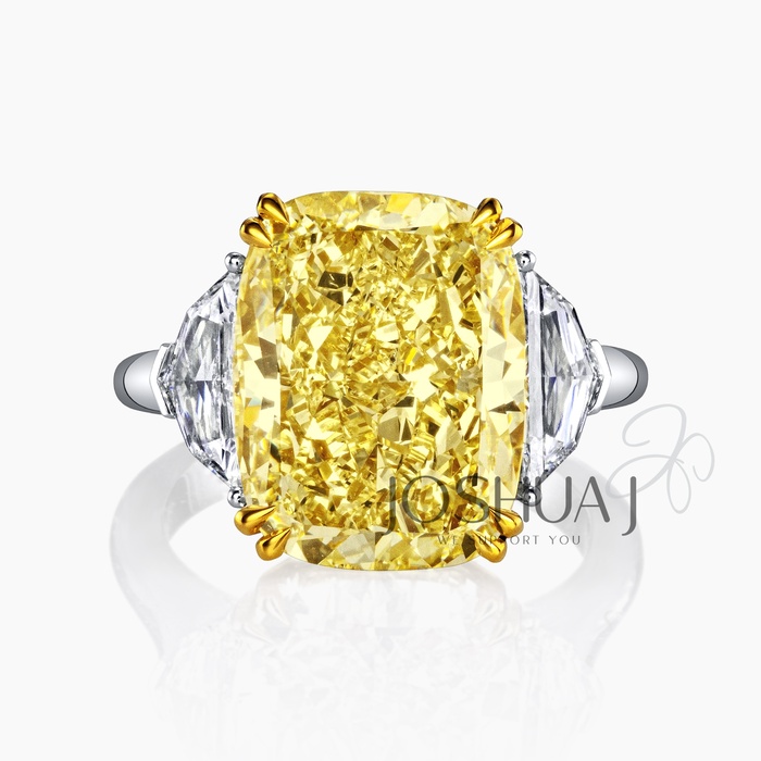 Fancy Yellow Cushion Diamond Ring