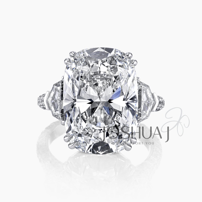 Cushion Diamond Three-Stone Ring