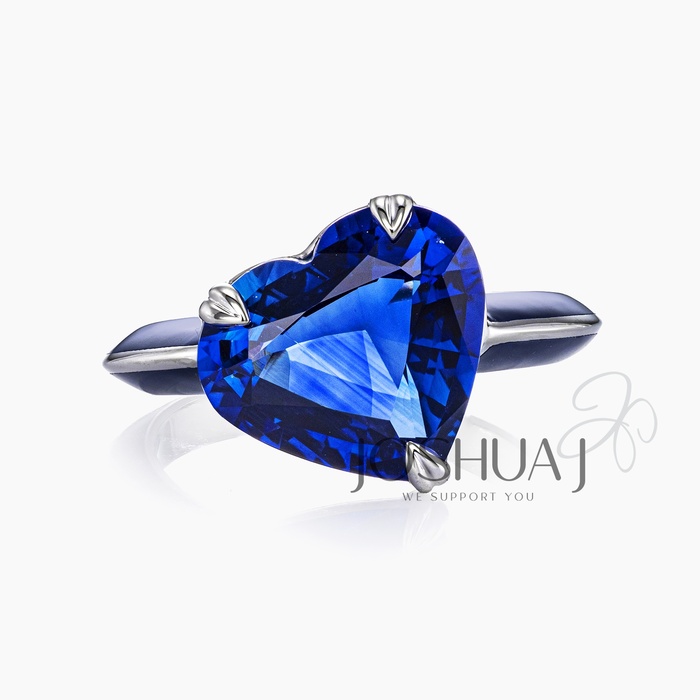 Heart Sapphire Solitaire Ring
