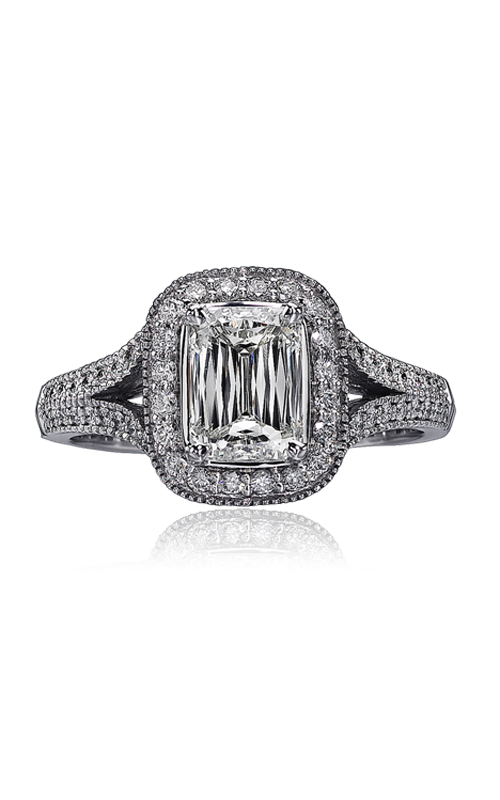 Christopher Designs Crisscut Emerald Engagement Ring G2-EC150