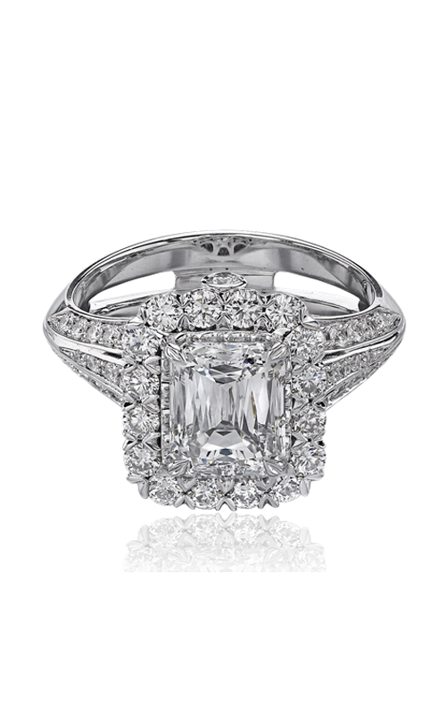 Christopher Designs Crisscut Emerald Engagement Ring 69RR-EC200