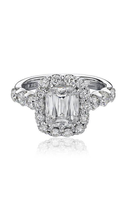 Christopher Designs Crisscut Emerald Engagement Ring G52-EC200