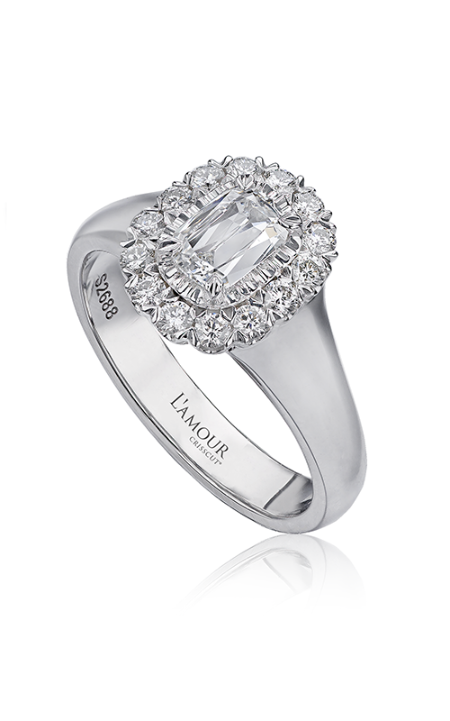 Christopher Designs Crisscut Emerald Engagement Ring L107F-050