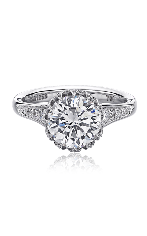 Christopher Designs Crisscut Round Engagement Ring 624-RD200