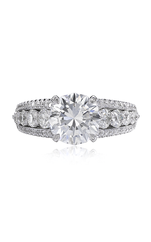 Christopher Designs Crisscut Round Engagement Ring 653-RD200