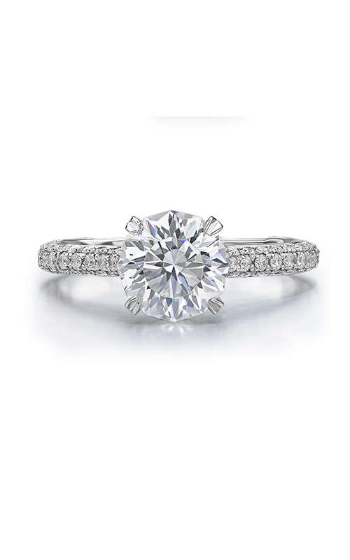 Christopher Designs Crisscut Round Engagement Ring D97E-RD150