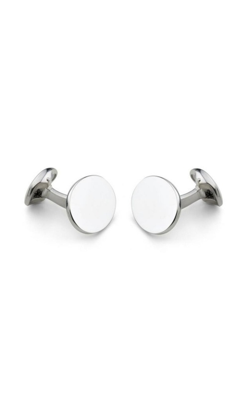 DEAKIN & FRANCIS LTD. Sterling Silver Plain Oval Cufflinks