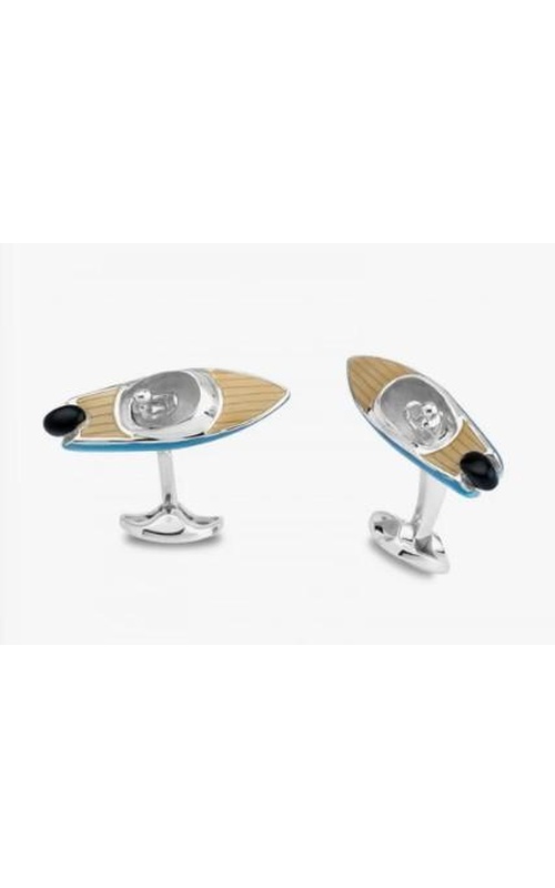 DEAKIN & FRANCIS LTD. Sterling Silver Speed Boat Cufflinks