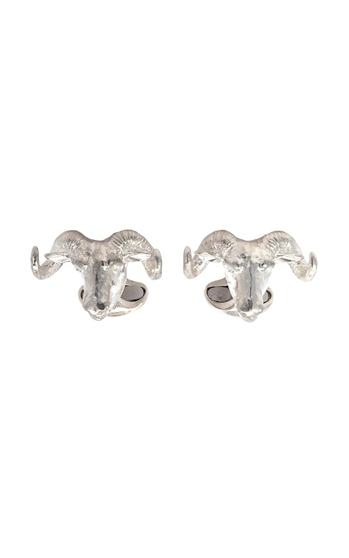 DEAKIN & FRANCIS LTD. Silver Ram Head Cufflinks