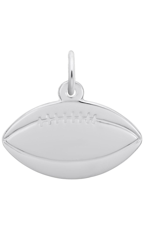 Sterling Silver Football Charm
