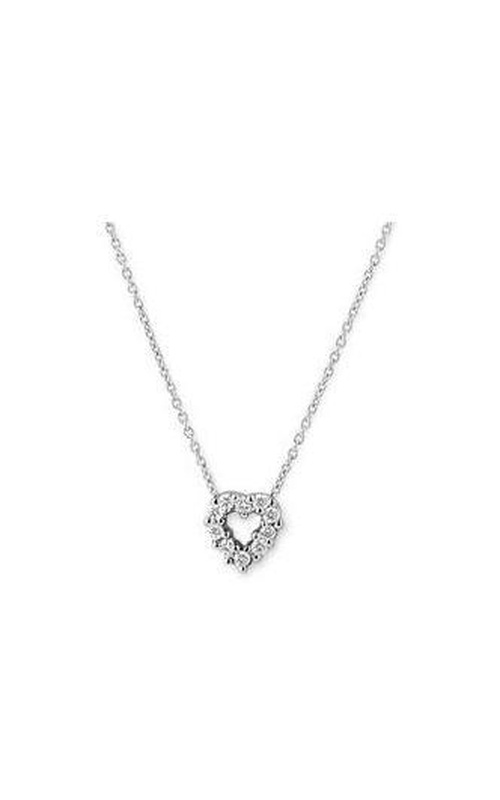 ROBERTO COIN 18K White Gold Tiny Treasures Diamond Heart Necklace