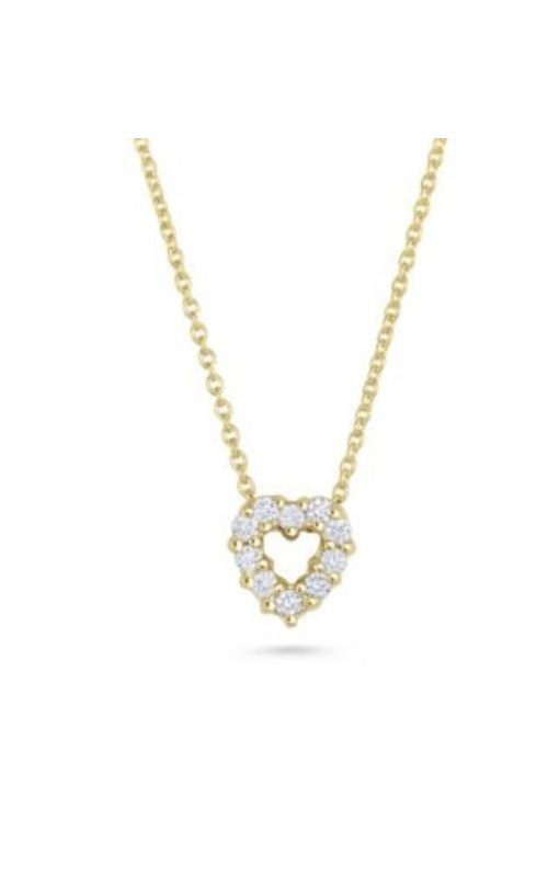 ROBERTO COIN 18K Yellow Gold Tiny Treasures Diamond Heart Necklace