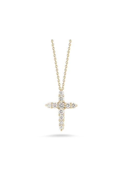 ROBERTO COIN 18K Yellow Gold Tiny Treasures Diamond Tapered Cross Necklace