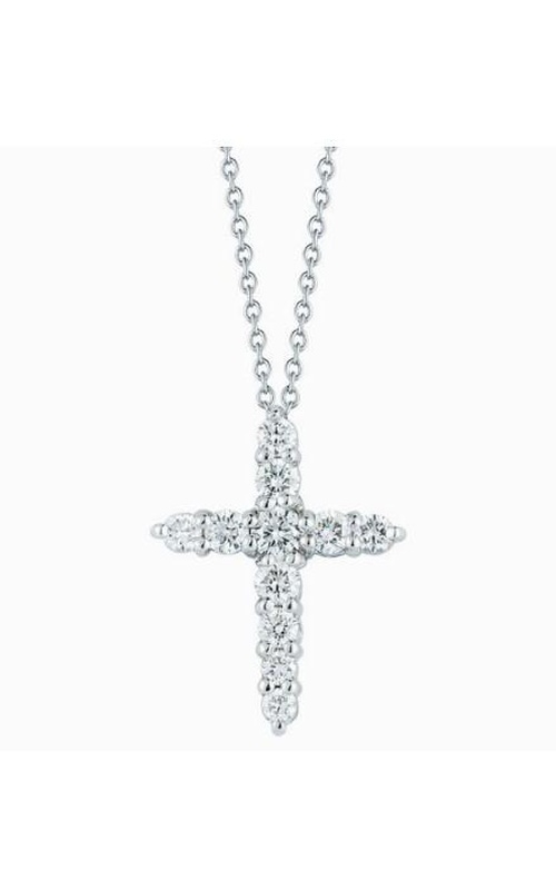 ROBERTO COIN 18K White Gold Tiny Treasures Diamond Tapered Cross Necklace