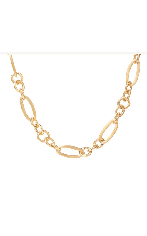 MARCO BICEGO Jaipur Gold 18K Yellow Gold Engraved & Polished Link Necklace