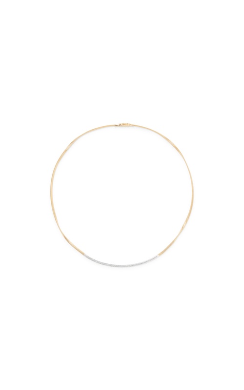 MARCO BICEGO Marrakech 18K Yellow Gold Coil Necklace With Diamond Bar