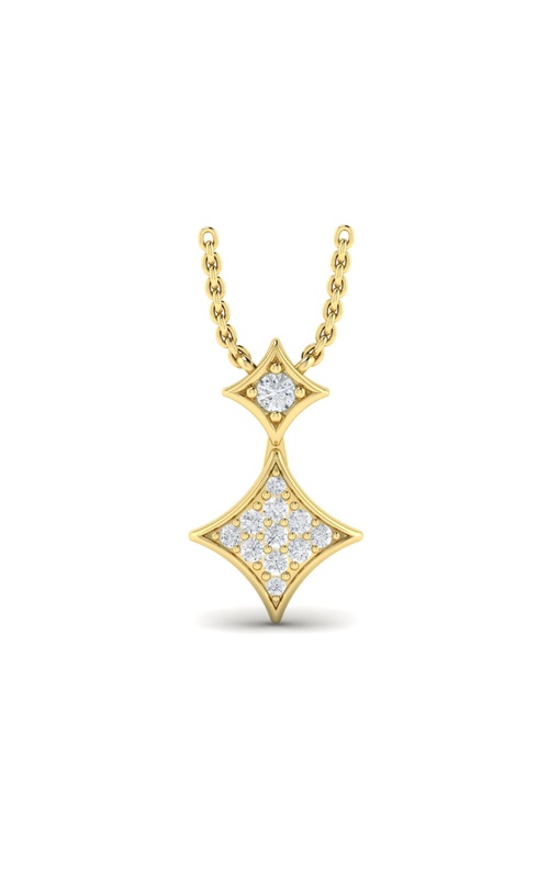 VLORA Estrella Diamond Cluster Double Vlora Star Pendant Necklace