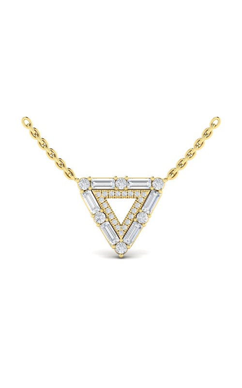 VLORA Karina Diamond Baguette Double Trinity Necklace