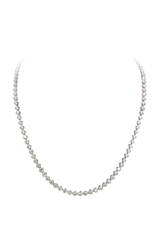A.LINK 18 Karat White Gold Abbracci Collection Diamond Tennis Necklace