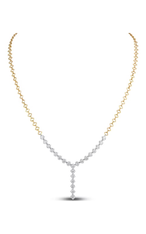 A.LINK 18 Karat Yellow and White Gold Abbracci Collection Diamond Lariat Necklace