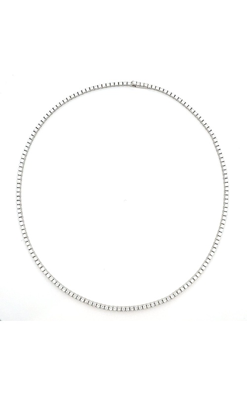 A.LINK 18K White Gold Diamond Tennis Necklace