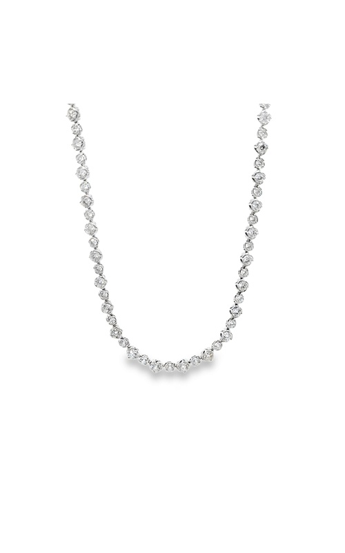 A.LINK 18K White Gold Abbracci Tennis Necklace