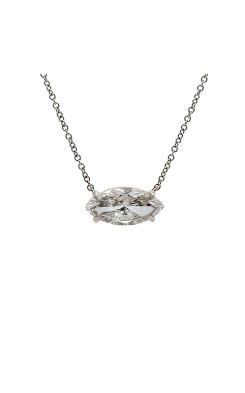 NADER KASH 18K White Gold Marquise Shaped Diamond Pendant
