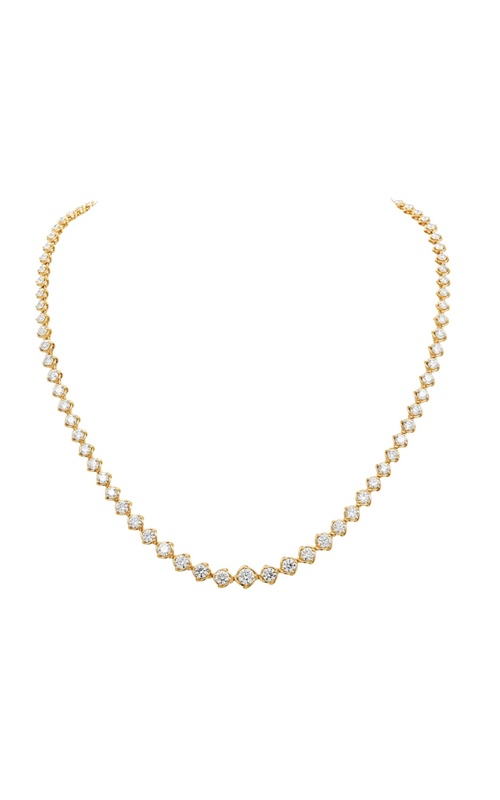 A.LINK 18 Karat White Gold Abbracci Collection Graduated Tennis Necklace