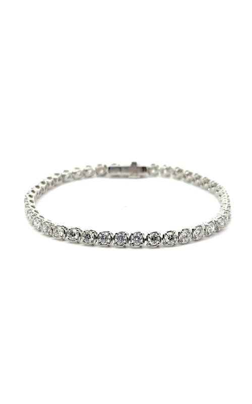 A.LINK 18K White Gold Abbracci Diamond Tennis Bracelet