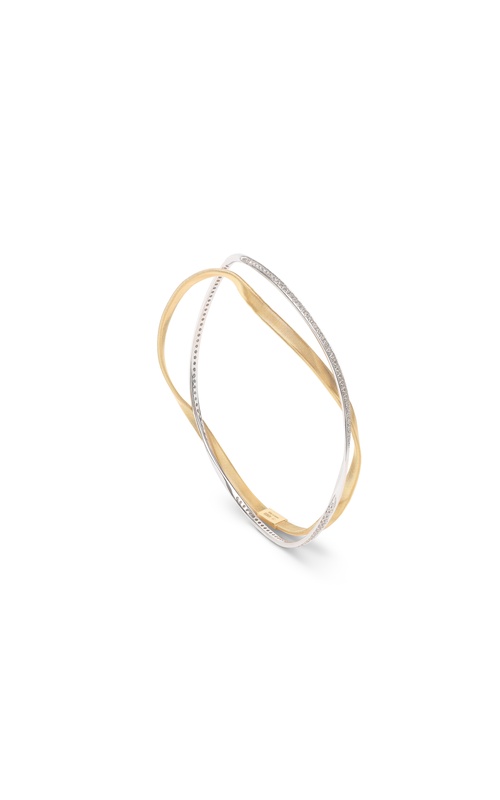 MARCO BICEGO Marrakech 18K Yellow Gold 2-Strand Bangle With Diamonds MARCO BICEGO Marrakech 18K Yellow Gold 2-Strand Bangle With Diamonds