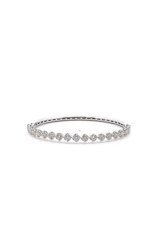 A.LINK 18 Karat White Gold Abbracci Collection Diamond Bangle Bracelet