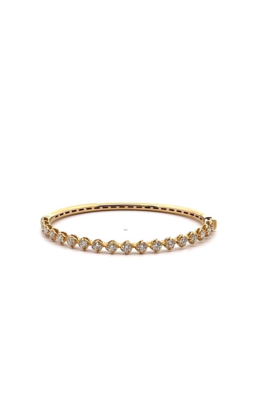 A.LINK 18 Karat Yellow Gold Abbracci Collection Diamond Bangle Bracelet
