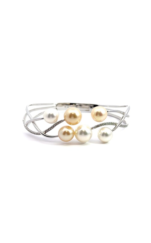 MASTOLONI 18K White Gold Pearl Cuff Bracelet