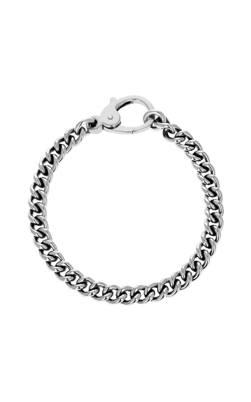KING BABY 2mm Curb Link Chain Bracelet with Large Lobster Clasp