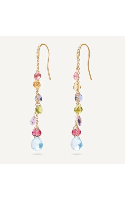 MARCO BICEGO Paradise 18K Yellow Gold Gemstone Earrings With Diamonds, Long
