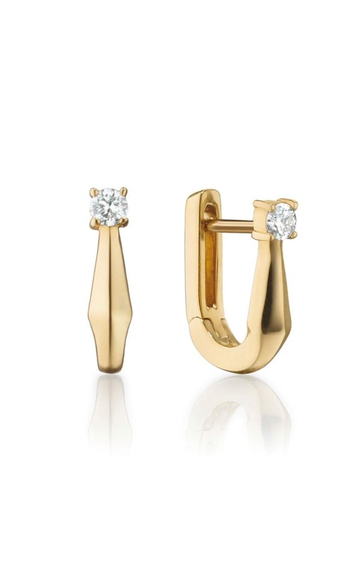 MONICA RICH KOSANN Petite Points North Earrings With Diamond In 18K Yellow Gold