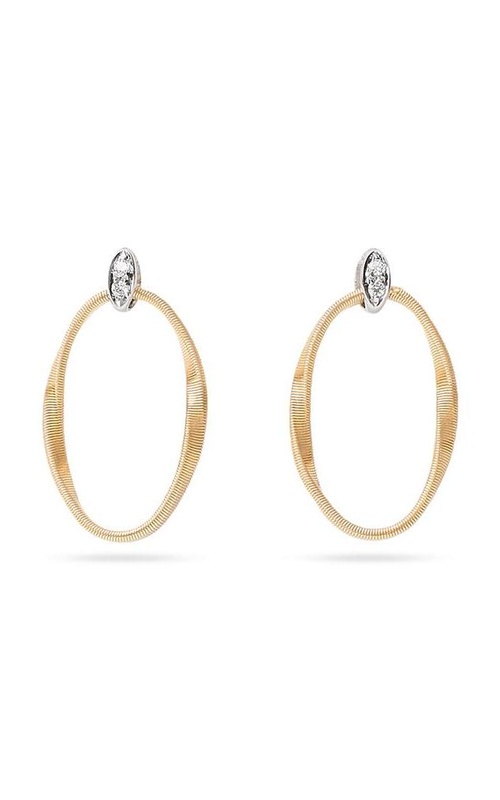 MARCO BICEGO Marrakech Onde 18K Yellow Gold and Diamond Link Studs